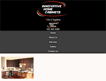 Tablet Screenshot of innovativehomecabinets.com